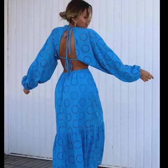 GORGEOUS ZARA Cutout Embroirdered Dress - Picture 1 of 10